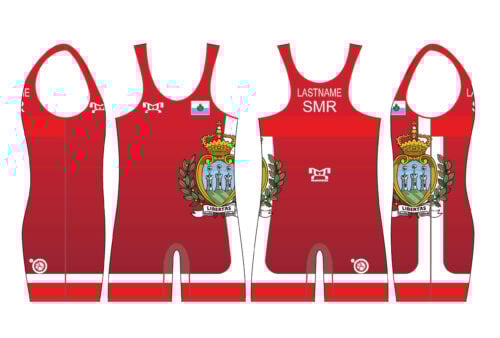 San Marino UWW 2024 Red Freestyle Singlet (pre order)