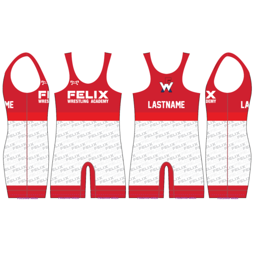 Felix Wrestling Academy Red Freestyle Singlet 2024