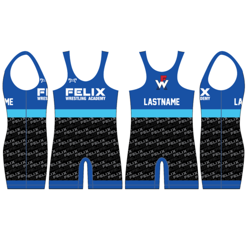 Felix Wrestling Academy Blue Freestyle Singlet 2024