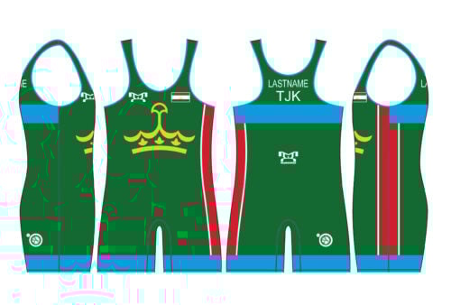 Tajikistan UWW 2024 Blue Freestyle Singlet (pre order)