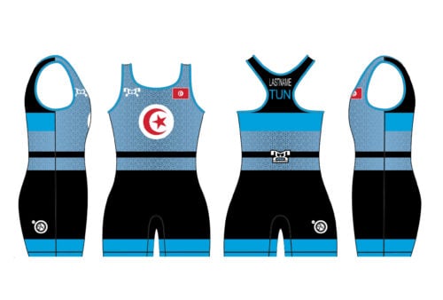 Tunisia UWW 2024 Women's Blue Freestyle Singlet (pre order)