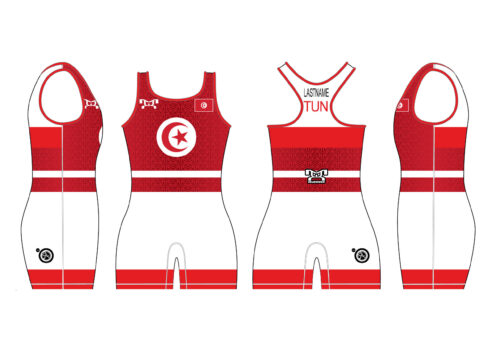 Tunisia UWW 2024 Women's Red Freestyle Singlet (pre order)
