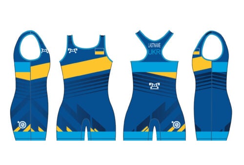 Ukraine UWW 2024 Women's Blue Freestyle Singlet (pre order)