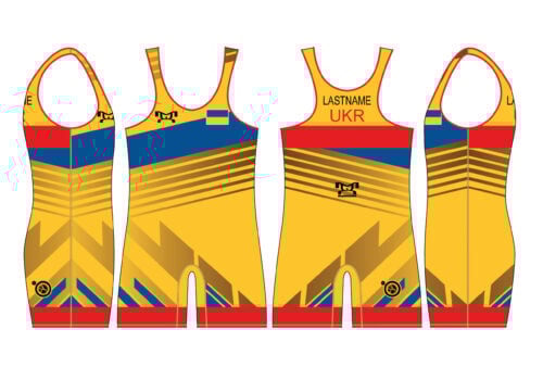 Ukraine UWW 2024 Red Freestyle Singlet (pre order)