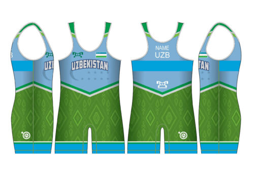 Uzbekistan UWW 2024 Blue Freestyle Singlet (pre order)