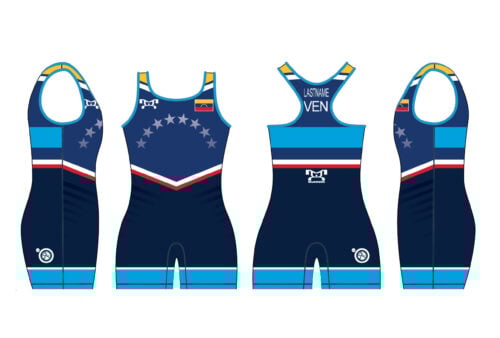 Venezuela UWW 2024 Women's Blue Freestyle Singlet (pre order)