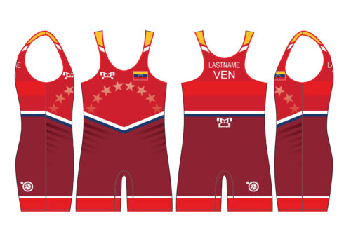Venezuela UWW 2024 Red Freestyle Singlet (pre order)