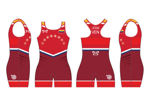 Venezuela UWW 2024 Women's Red Freestyle Singlet (pre order)