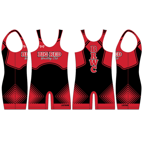 Big Red Wrestling Club Black & Red Singlet 2024