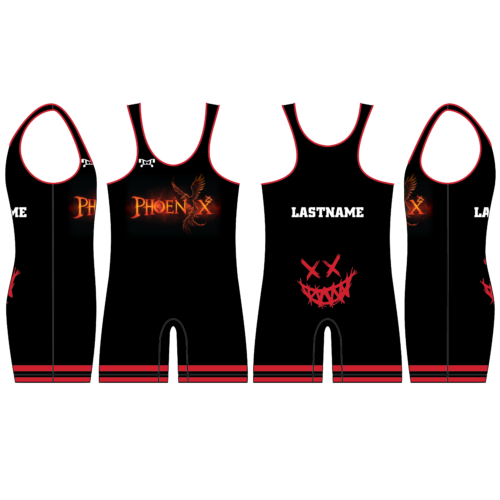Phoenix Wrestling Club Custom Black Singlet 2024