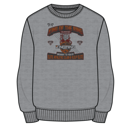 Elite Athletic Club Sublimated Decal Grey Crewneck