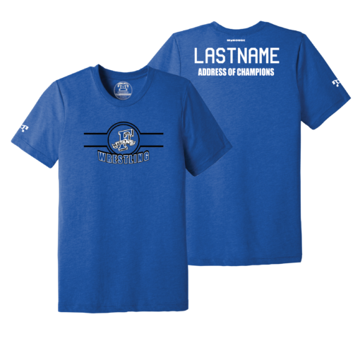 Frontier HS Custom Royal Address of Champions Shirt
