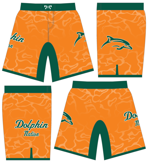 Mosley High School Ornage Custom Fight Shorts