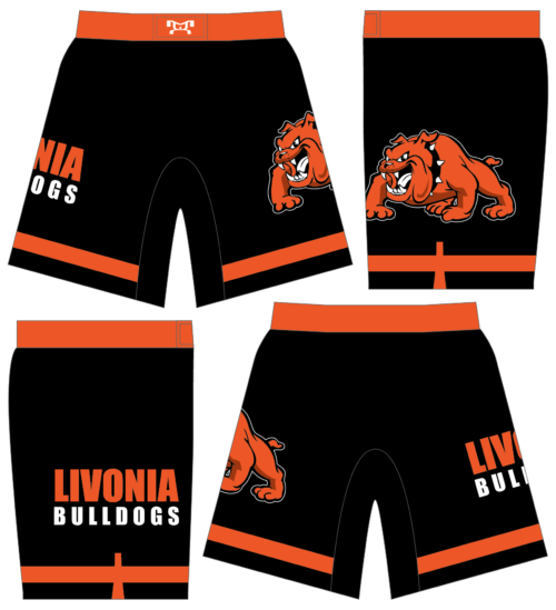Livonia Bulldogs Custom Fight Shorts 2024