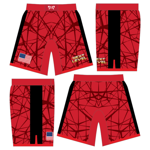 Next Level Custom RED Men's Fight Shorts 2024
