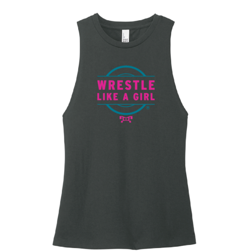 Wrestle Like A Girl Custom High Neck Tanktop