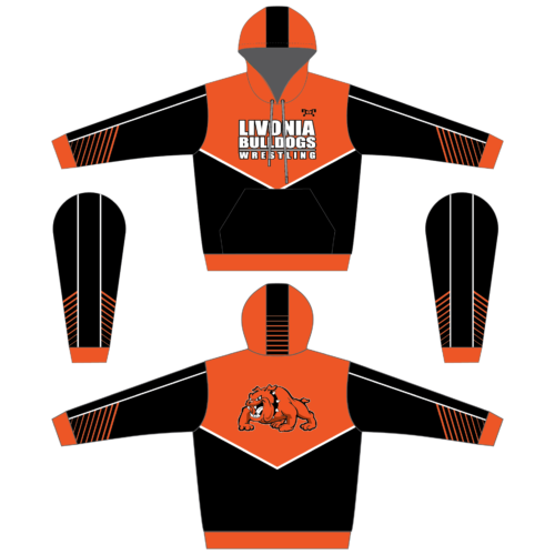 Livonia Bulldogs Sublimated Custom Hoodie