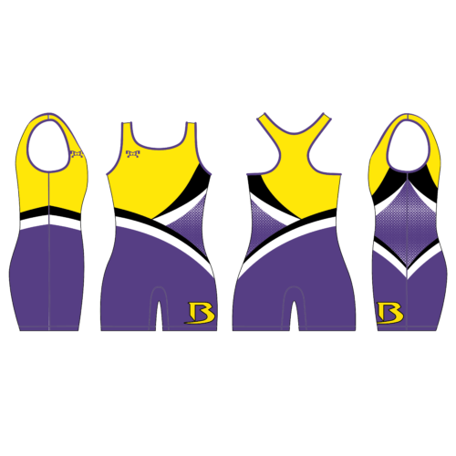 Bridgeport Purple Black, & Gold Without Logo Women's Custom Singlet