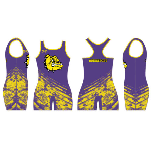 Bridgeport Purple & Gold Designed Women's Custom Singlet
