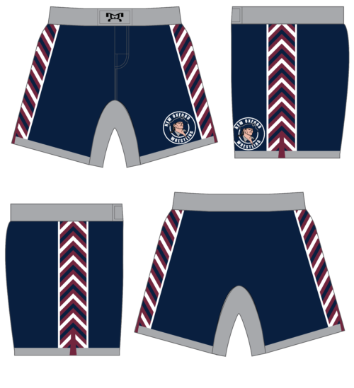 New Oxford Wrestling Navy Custom Fight Shorts