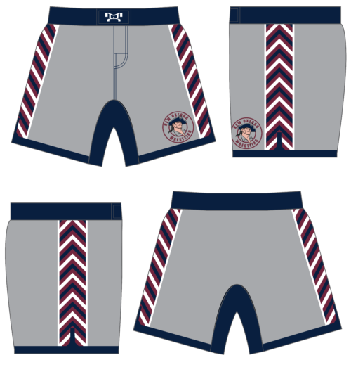 New Oxford Wrestling Grey Custom Fight Shorts