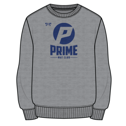 Prime Mat Club BOYS Sublimated Decal Grey Crewneck