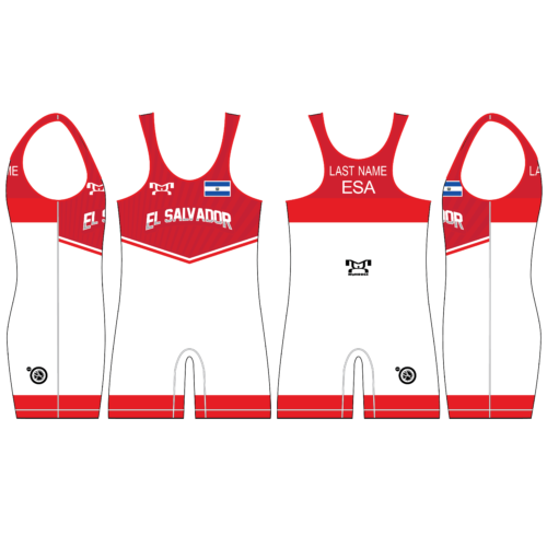 El Salvador  UWW 2024 Red Freestyle Singlet(PRE ORDER)