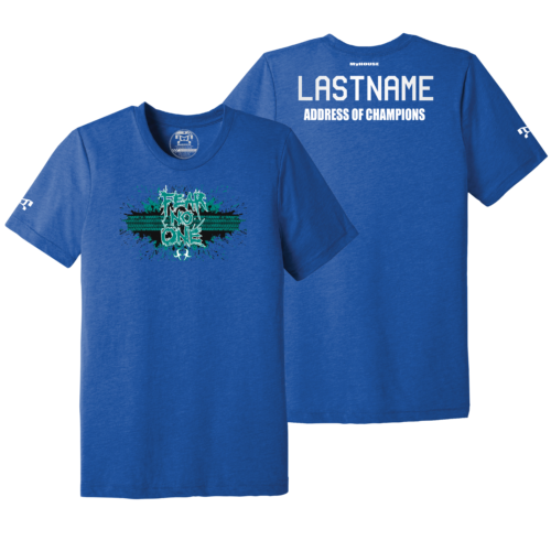 Team Lee Custom BLUE Address Of Champions Heat Press T Shirt