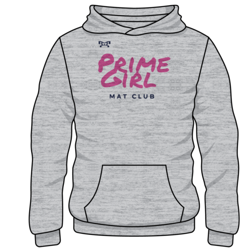 Prime Mat Club Girls Custom Sublimated Decal Grey Hoodie