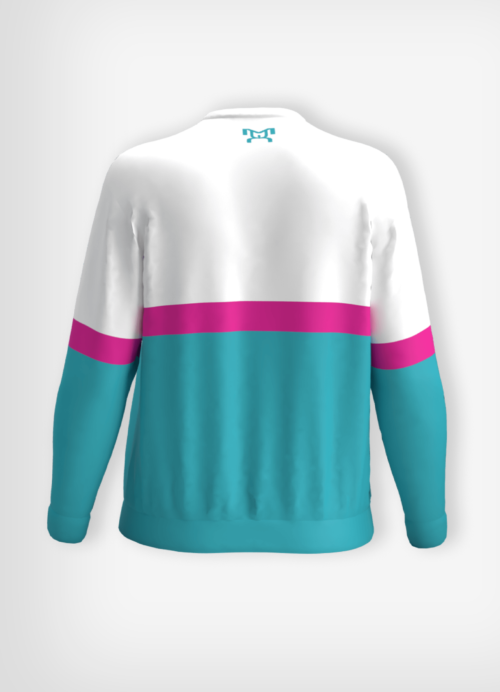 Wrestle Like A Girl Custom Teal Sublimated Crewneck - Image 2