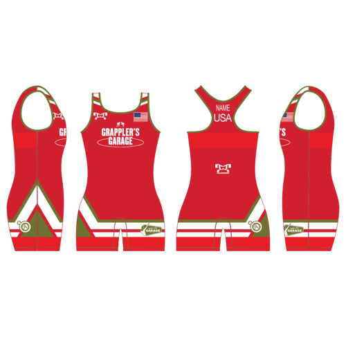 Grapplers Garage Red Custom Women's Singlet