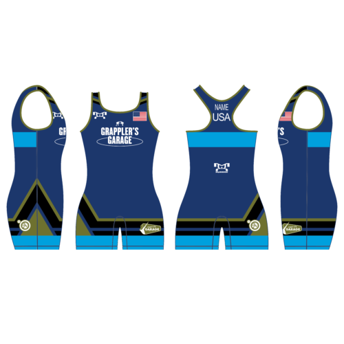 Grapplers Garage Blue Custom Women's Singlet