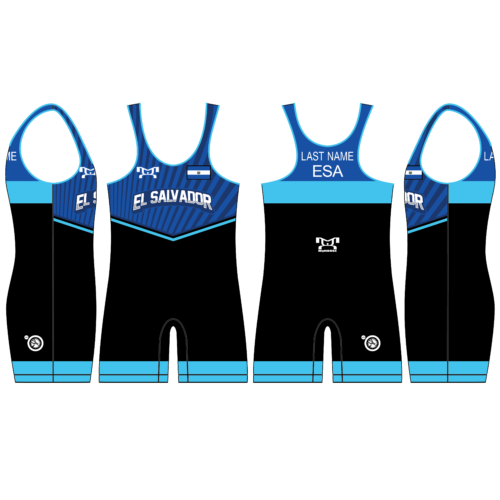 El Salvador UWW 2024 Blue Freestyle Singlet(PRE ORDER)