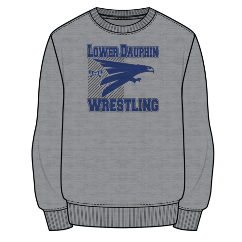 Lower Dauphin Sublimated Decal Grey Crewneck