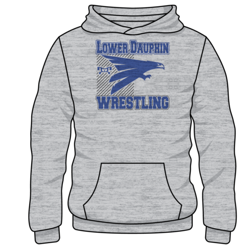Lower Dauphin Custom Sublimated Decal Grey Hoodie