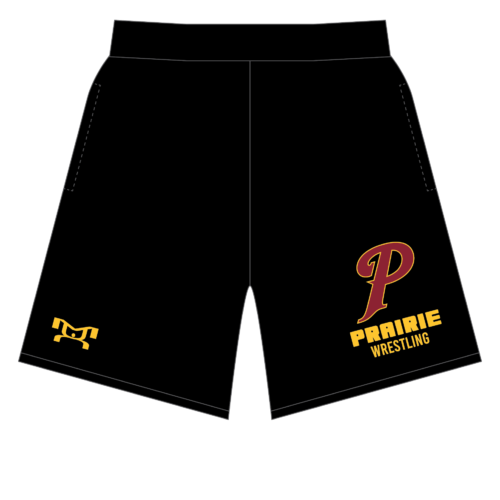 Prairie High School Black Custom Mesh Shorts