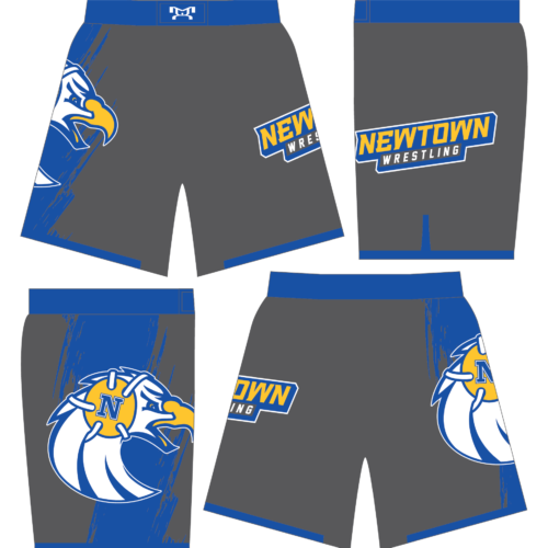 Newtown Custom Grey Fight Shorts 2024