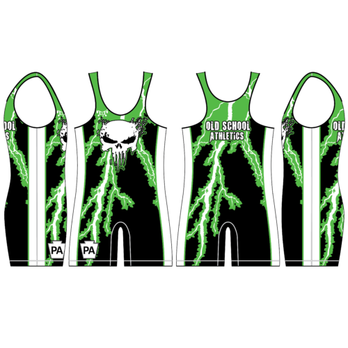 Old School Athletics  Custom Green Singlet 2024
