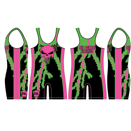 Old School Athletics  Custom Pink & Green Singlet 2024
