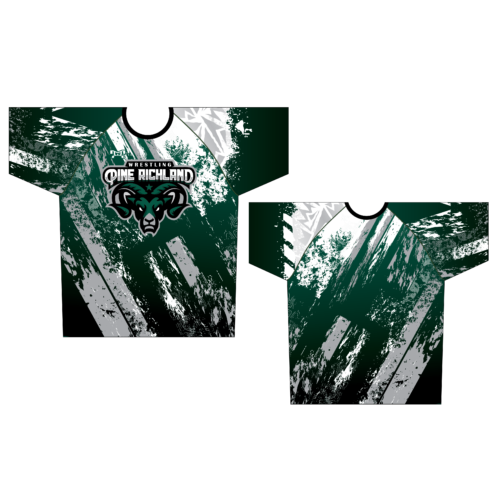 Pine Richland Wrestling Club Abstract Paint Dri-Fit T-Shirt 2024