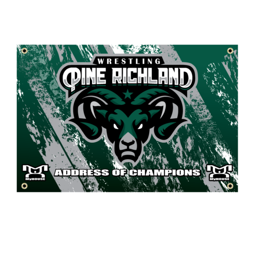 Pine Richland Wrestling Club Custom Team Banner 2024