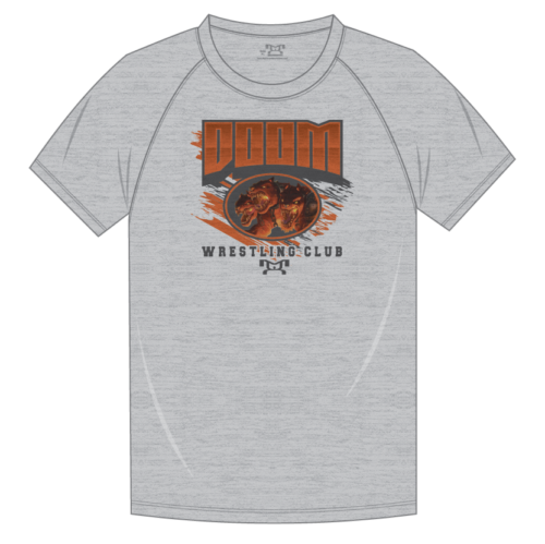 Doom Wrestling Club Sublimated Orange Decal T Shirt