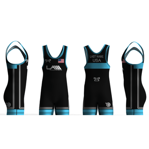 Lancaster Alliance Wrestling Custom Blue Freestyle Wrestling Singlet 2024