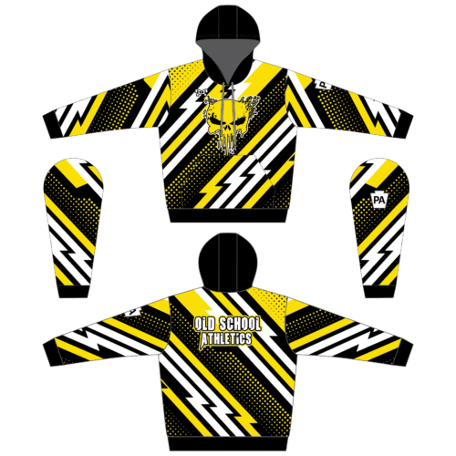 Old School Athletics  Yellow Sublimated Hoodie 2024