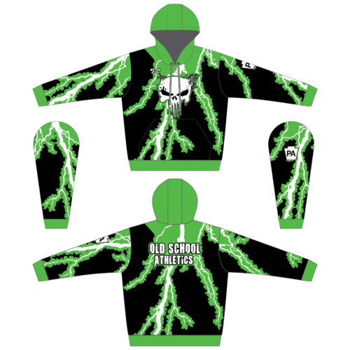 Old School Athletics Green Sublimated Hoodie 2024