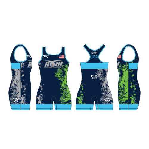 Ride Out Wrestling BLUE Women's Singlet