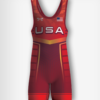 Men's Red Suit Of Armour Freestyle Singlet