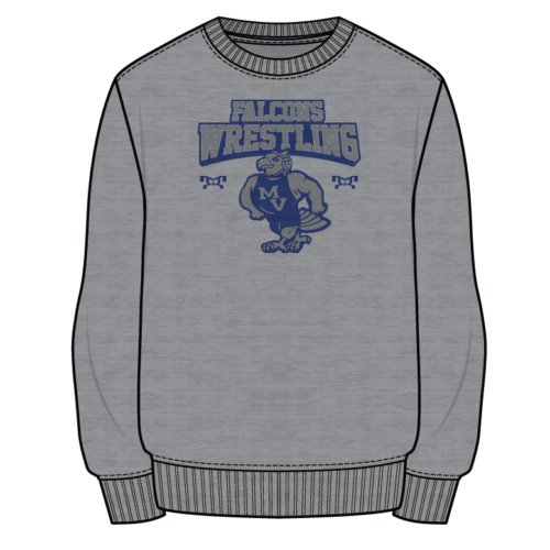 MOUNTAIN VALLEY Sublimated Decal Grey Crewneck