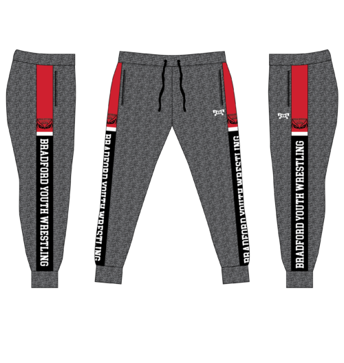 BRADFORD YOUTH WRESTLING Custom Joggers 2024 (Heathered fabric may vary in color & texture) (Copy)