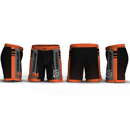 Jefferson Morgan Custom Grey, Black , Orange Fight Shorts 2024